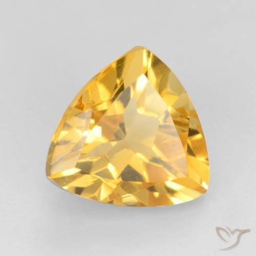 Citrino Oro brillante naturale da 1.83 ct, Taglio trillion, VVS-VS