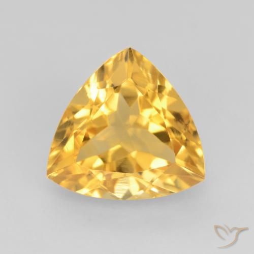 1.72ct Naturale Oro brillante Citrino, Taglio trillion, VVS-VS