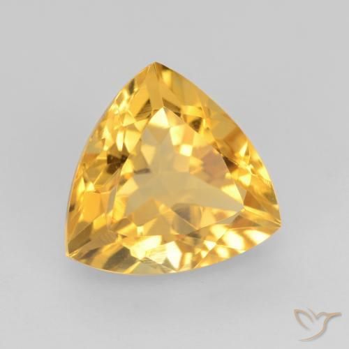 Citrino Oro brillante naturale da 1.72 ct, Taglio trillion, VVS-VS