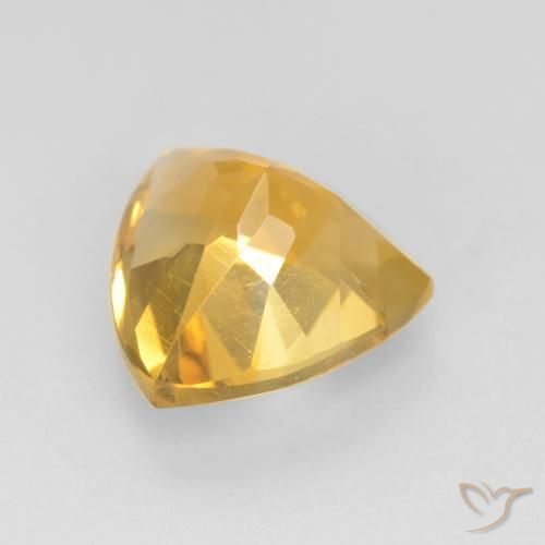 Citrino Oro brillante naturale da 1.72 ct, Taglio trillion, VVS-VS