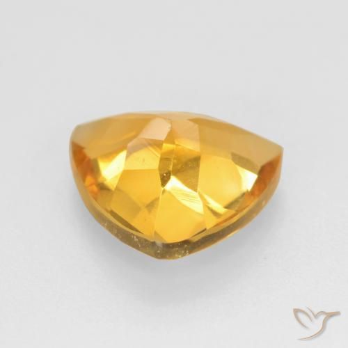 Citrino Arancio medio-chiaro-oroG naturale da 1.28 ct, Taglio trillion, VVS-VS