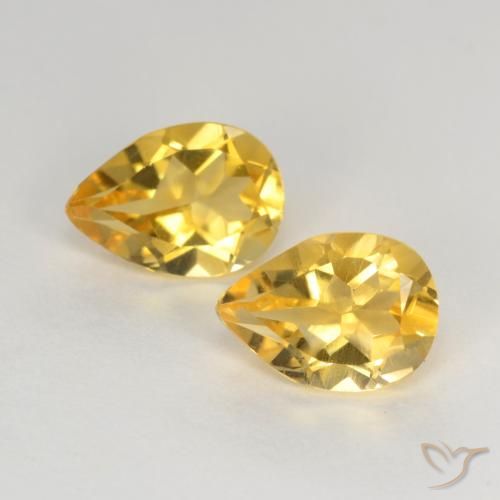1.20ctw Naturale Arancio dorato Citrino, Forma a pera, VVS-VS