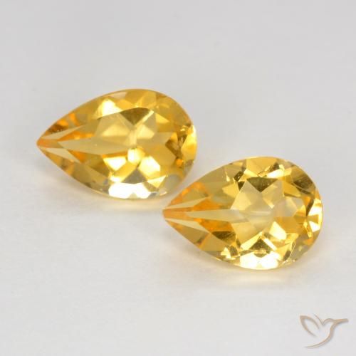 1.18ctw Naturale Oro medio Citrino, Forma a pera, VVS-VS