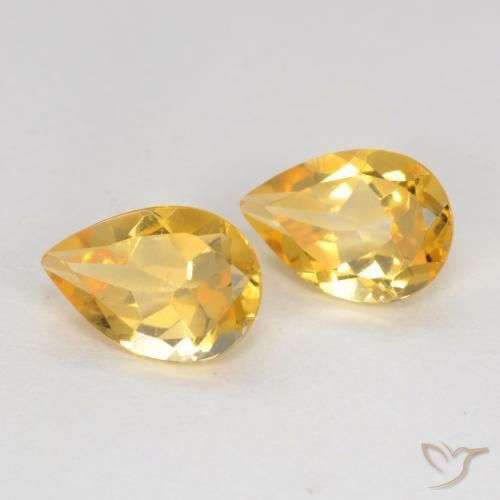 Gemme di Citrino Oro medio naturale da 1.18 ct, Forma a pera, VVS-VS