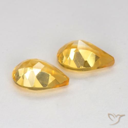 Gemme di Citrino Oro medio naturale da 1.18 ct, Forma a pera, VVS-VS