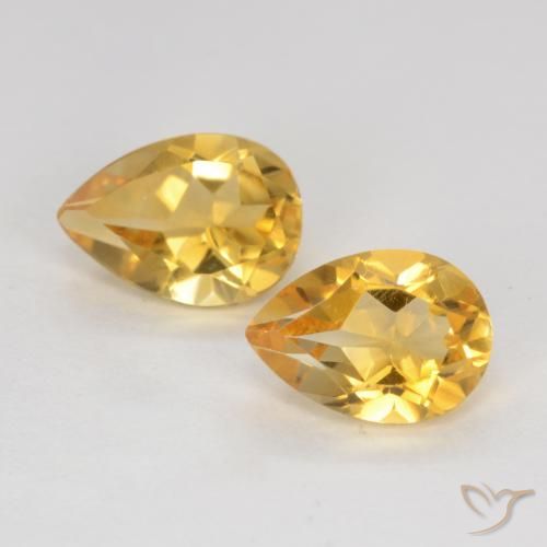1.31ctw Naturale Oro brillante Citrino, Forma a pera, VVS-VS