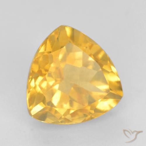 Citrino Oro brillante naturale da 1.79 ct, Taglio trillion, VVS-VS
