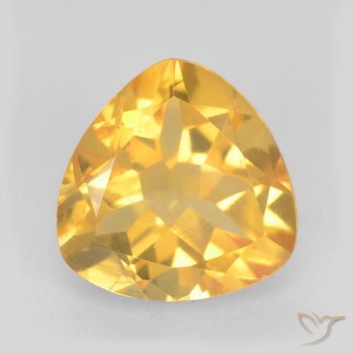 1.65ct Naturale Oro medio Citrino, Taglio trillion, VVS-VS