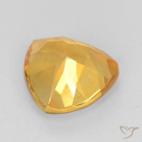 Citrino Oro medio naturale da 1.65 ct, Taglio trillion, VVS-VS