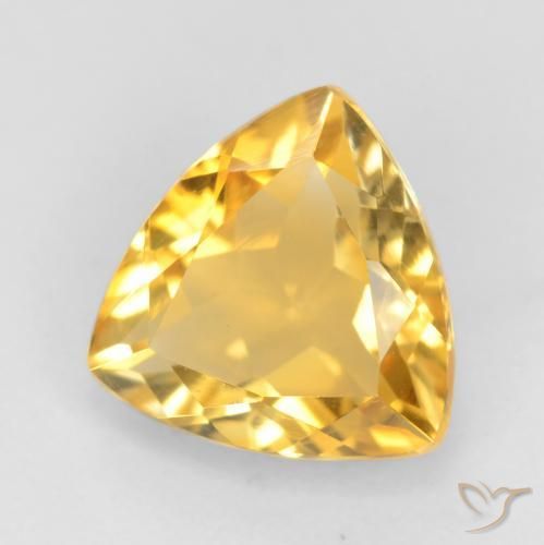 Citrino Top Oro naturale da 1.54 ct, Taglio trillion, VVS-VS