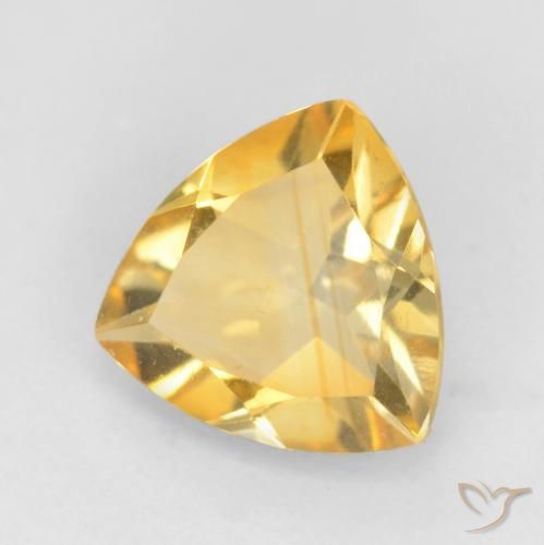 Citrino Oro naturale da 1.22 ct, Taglio trillion, VVS-VS