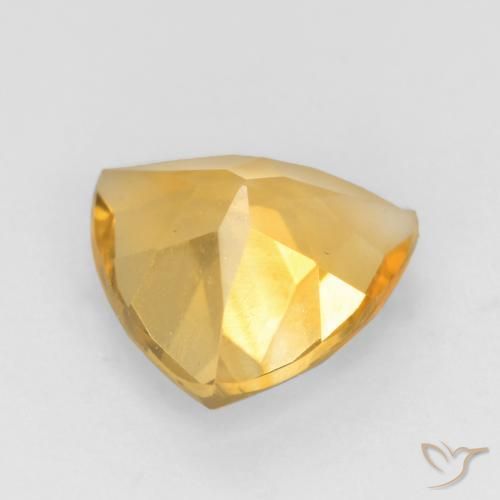 Citrino Oro naturale da 1.22 ct, Taglio trillion, VVS-VS