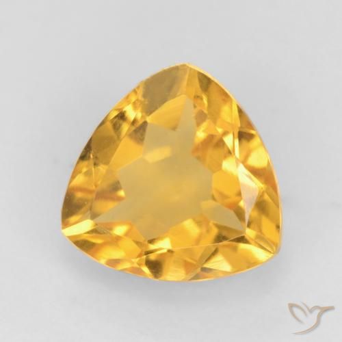 1.37ct Naturale Oro medio Citrino, Taglio trillion, VVS-VS