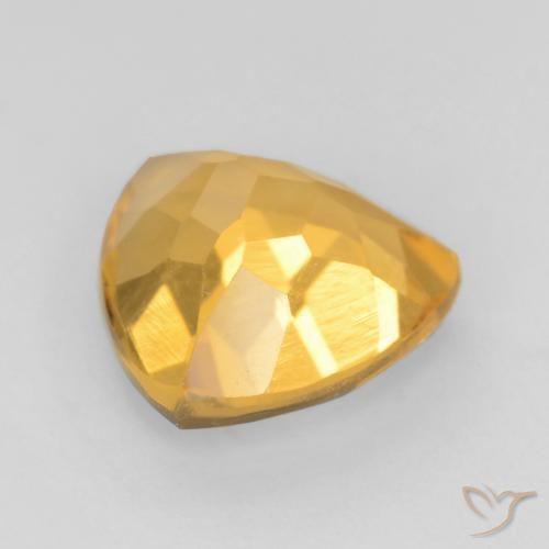 Citrino Oro medio naturale da 1.37 ct, Taglio trillion, VVS-VS