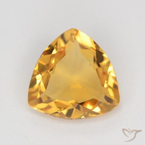 1.11ct Naturale Arancio-Oro Citrino, Taglio trillion, VVS-VS
