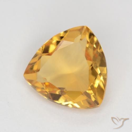 Citrino Arancio-Oro naturale da 1.11 ct, Taglio trillion, VVS-VS