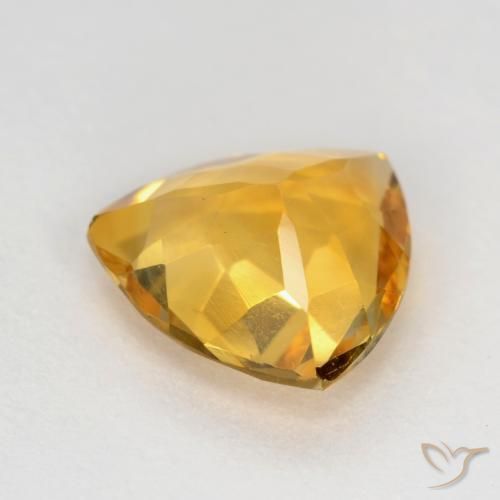 Citrino Arancio-Oro naturale da 1.11 ct, Taglio trillion, VVS-VS