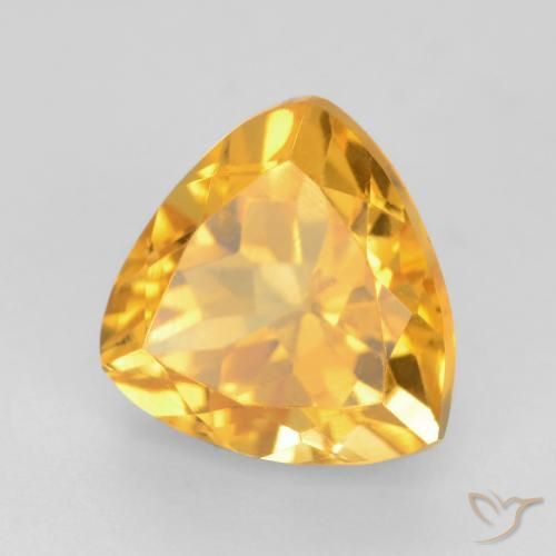 Citrino Arancio dorato naturale da 1.65 ct, Taglio trillion, VVS-VS