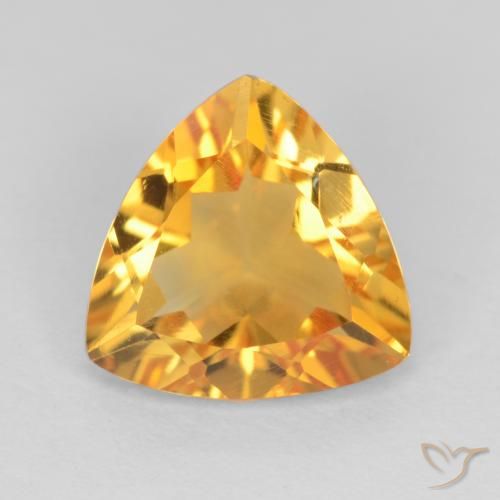 1.97ct Naturale Arancio-Oro Citrino, Taglio trillion, VVS-VS