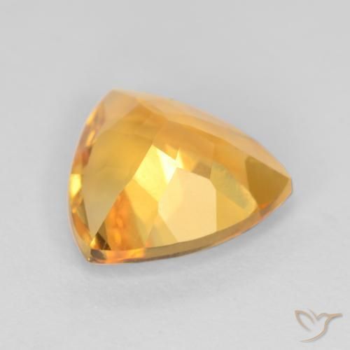 Citrino Arancio-Oro naturale da 1.97 ct, Taglio trillion, VVS-VS