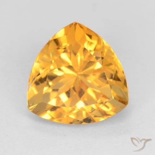 2.48ct Naturale Dorato medio Citrino, Taglio trillion, VS