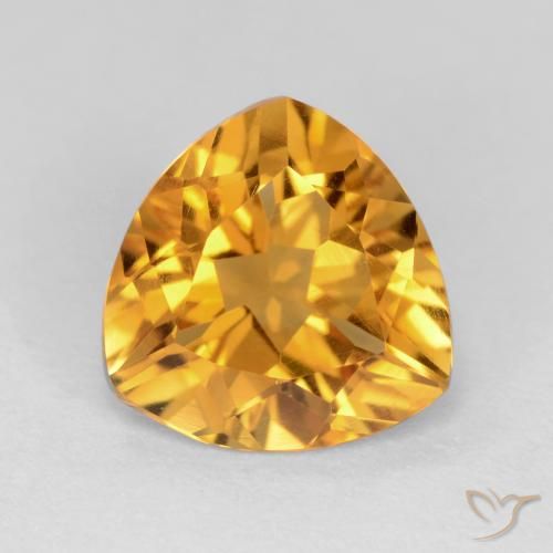 1.72ct Naturale Dorato scuro Citrino, Taglio trillion, VVS-VS