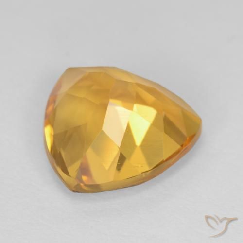 Citrino Arancio Dorato Profondo naturale da 2.34 ct, Taglio trillion, VVS-VS