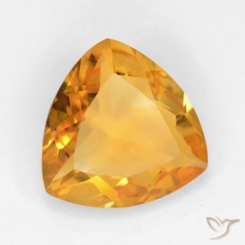 Citrino Arancio-Oro naturale da 1.88 ct, Taglio trillion, VVS-VS
