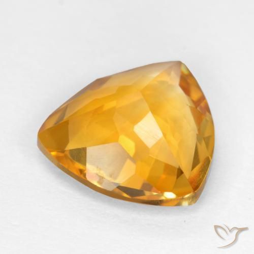 Citrino Arancio-Oro naturale da 1.88 ct, Taglio trillion, VVS-VS