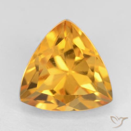 2.82ct Naturale Arancio-Oro Citrino, Taglio trillion, VVS-VS