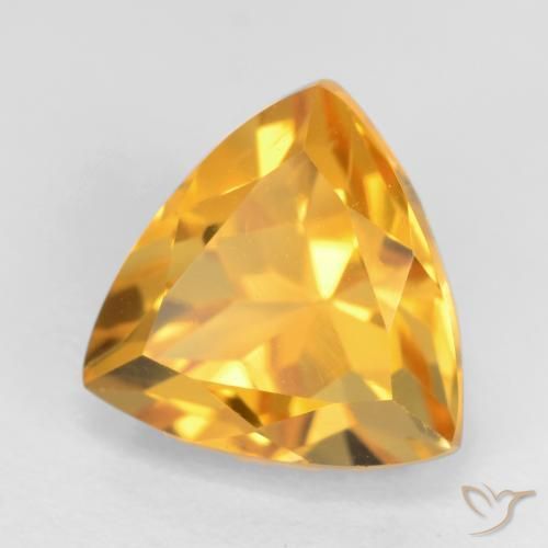 Citrino Arancio-Oro naturale da 2.82 ct, Taglio trillion, VVS-VS