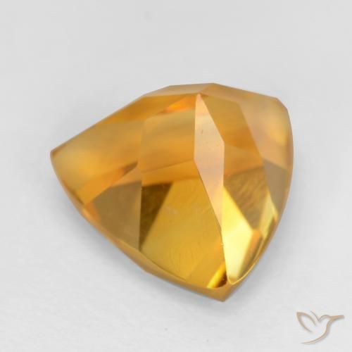 Citrino Arancio-Oro naturale da 2.82 ct, Taglio trillion, VVS-VS