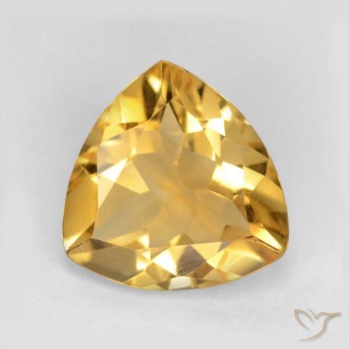 1.75ct Naturale Dorato medio-chiaro Citrino, Taglio trillion, VVS-VS