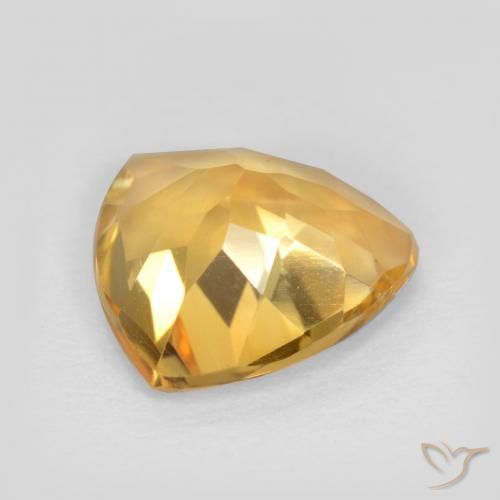Citrino Dorato medio-chiaro naturale da 1.75 ct, Taglio trillion, VVS-VS