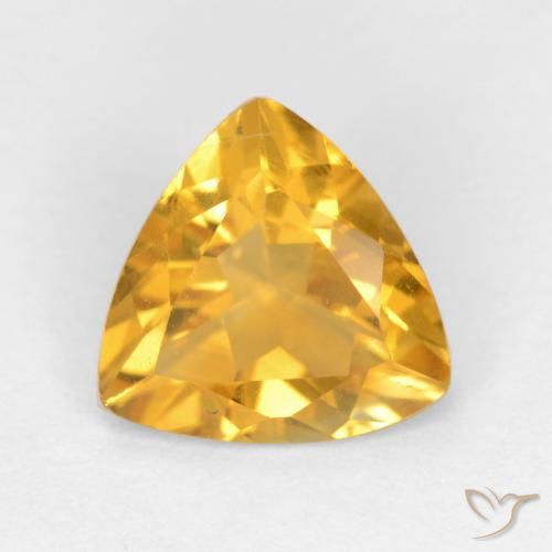 1.39ct Naturale Dorato scuro Citrino, Taglio trillion, VS