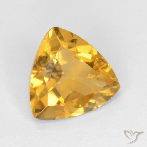 Citrino Dorato scuro naturale da 1.39 ct, Taglio trillion, VS