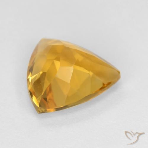 Citrino Arancio Dorato Profondo naturale da 2.03 ct, Taglio trillion, VVS-VS