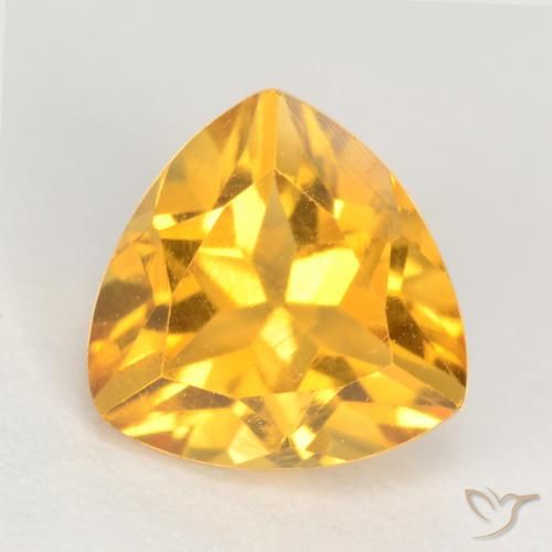 1.31ct Naturale Dorato medio Citrino, Taglio trillion, VS