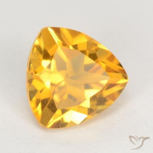 Citrino Dorato medio naturale da 1.31 ct, Taglio trillion, VS