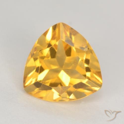 Citrino naturale dorato da 1,10 ct, trillion, VS