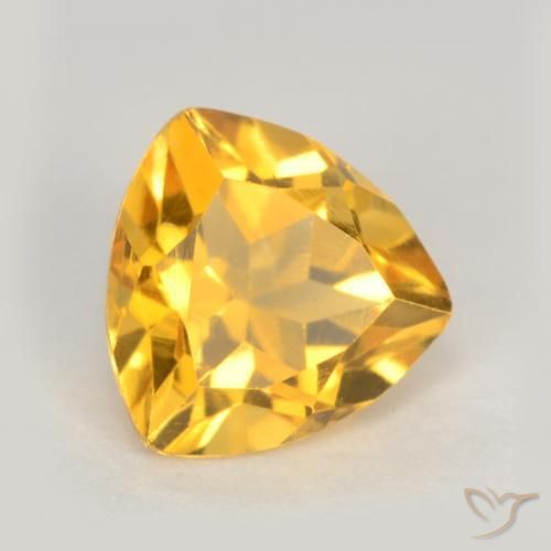 Citrino naturale dorato da 1,10 ct, trillion, VS