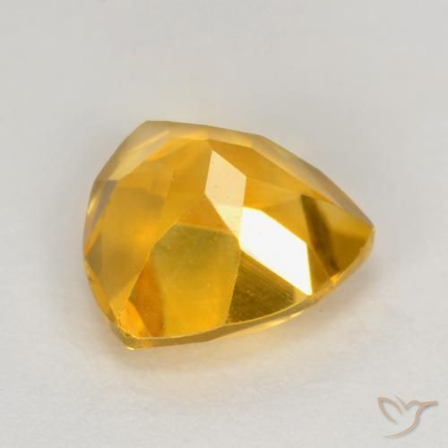 Citrino naturale dorato da 1,10 ct, trillion, VS