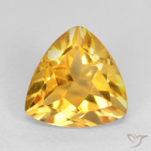 1.11ct Naturale Oro brillante Citrino, Taglio trillion, VS