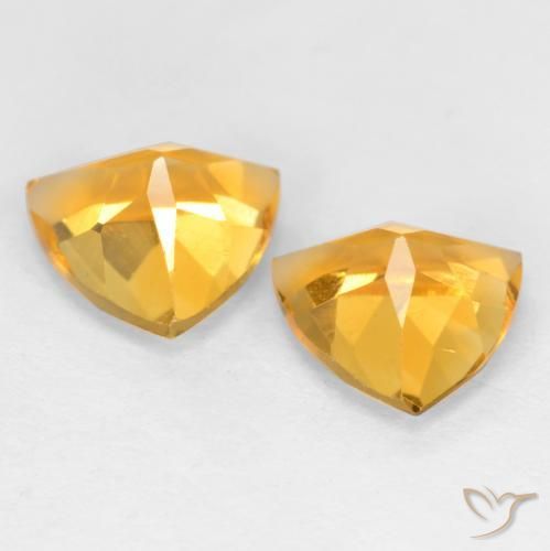 Gemme di Citrino Arancio dorato naturale da 2.14 ct, Taglio trillion, VS