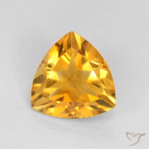 0.98ct Naturale Dorato scuro Citrino, Taglio trillion, VS