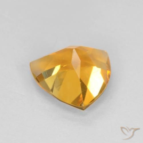 Citrino Dorato scuro naturale da 0.98 ct, Taglio trillion, VS