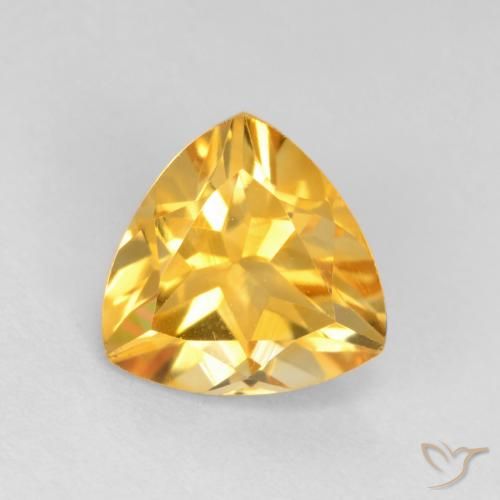 1.21ct Naturale Oro medio Citrino, Taglio trillion, VS