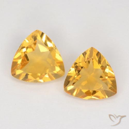 1.95ctw Naturale Dorato medio Citrino, Taglio trillion, VS