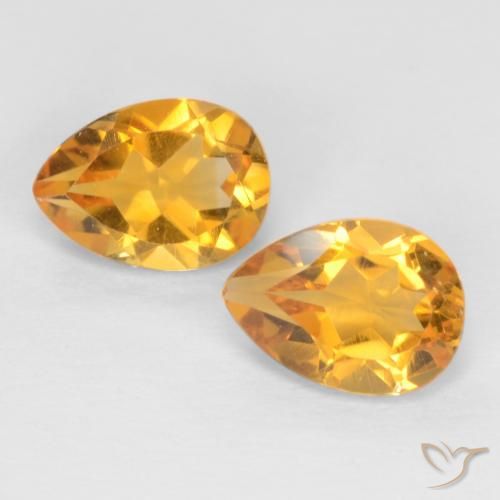 1.42ctw Naturale Arancio Scuro-Oro Citrino, Forma a pera, VVS-VS