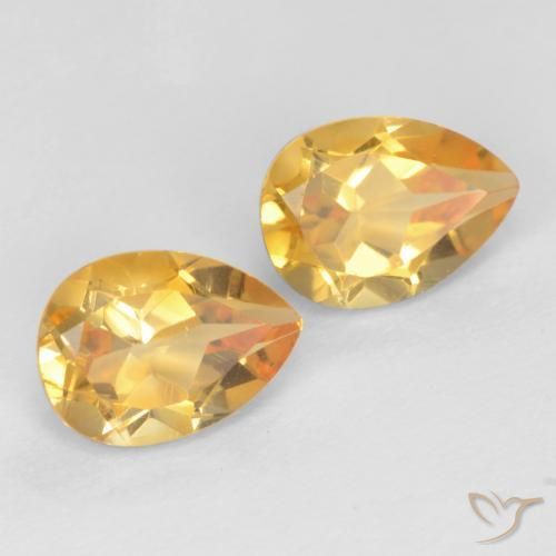 Gemme di Citrino Oro brillante naturale da 1.44 ct, Forma a pera, VVS-VS